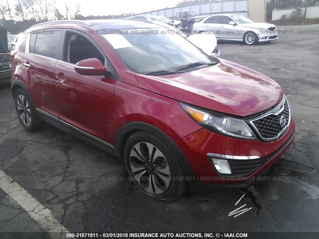 KNDPC3A67B7145217 - 2011 KIA SPORTAGE EX/SX RED photo 1