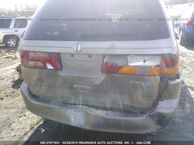 5FNRL18954B087148 - 2004 HONDA ODYSSEY EXL ოქროსფერი ფოტო 6