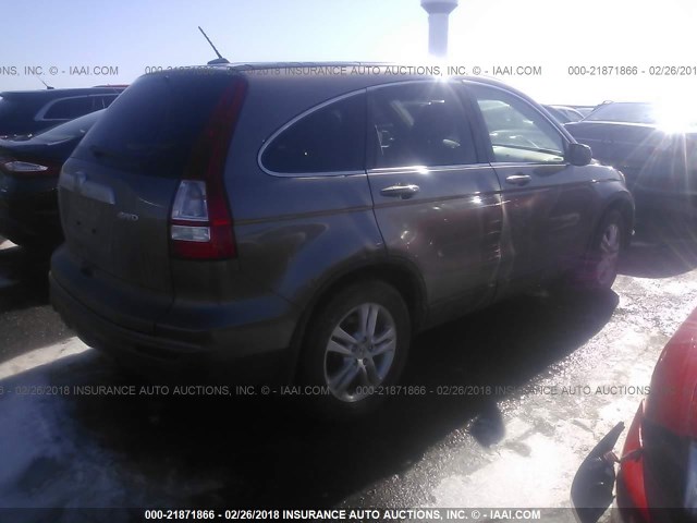 5J6RE4H70BL045890 - 2011 HONDA CR-V EXL GRAY photo 4