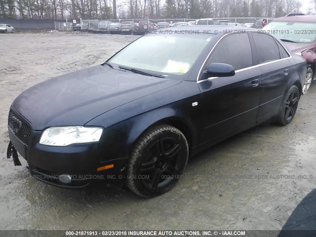 WAUDF78E87A124219 - 2007 AUDI A4 2.0T QUATTRO Navy photo 2