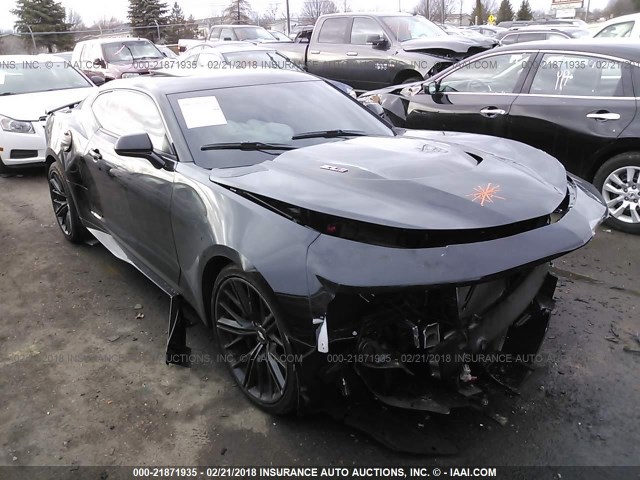 1G1FK1R66J0105475 - 2018 CHEVROLET CAMARO ZL1 BLACK photo 1