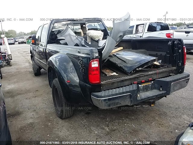 1FT8W3DT0BEC62162 - 2011 FORD F350 SUPER DUTY BLACK photo 3