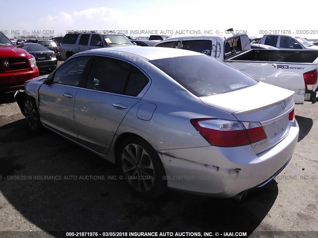 1HGCR2F57DA282849 - 2013 HONDA ACCORD SPORT 银色 照片 3