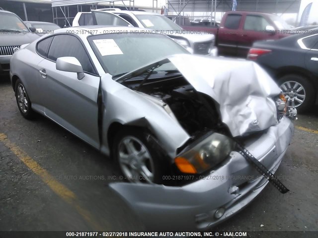 KMHHN65F73U029962 - 2003 HYUNDAI TIBURON GT SILVER photo 1