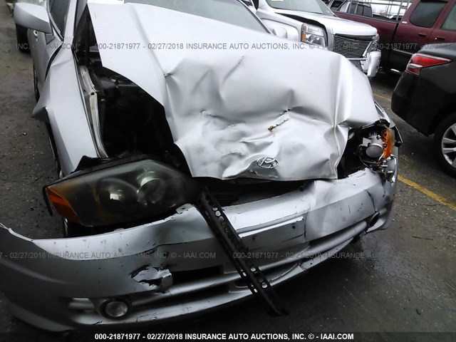 KMHHN65F73U029962 - 2003 HYUNDAI TIBURON GT SILVER photo 6