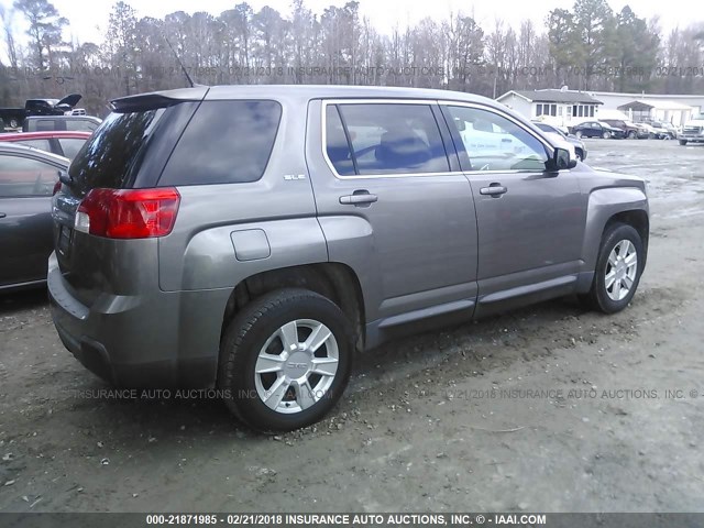 2CTALBEW4A6285545 - 2010 GMC TERRAIN SLE GRAY photo 4