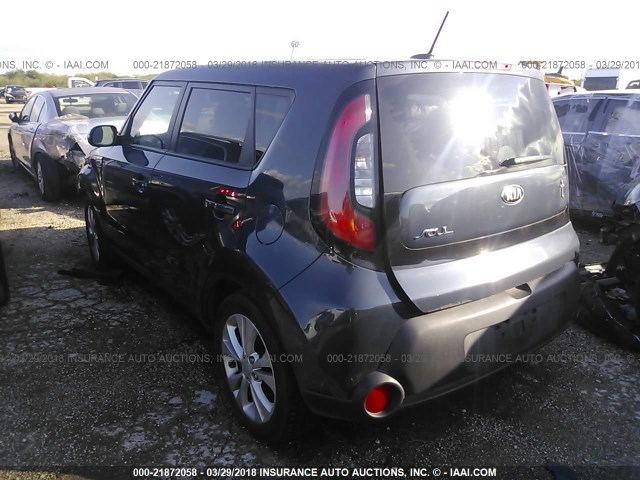 KNDJP3A55E7075206 - 2014 KIA SOUL + Dark Blue photo 3