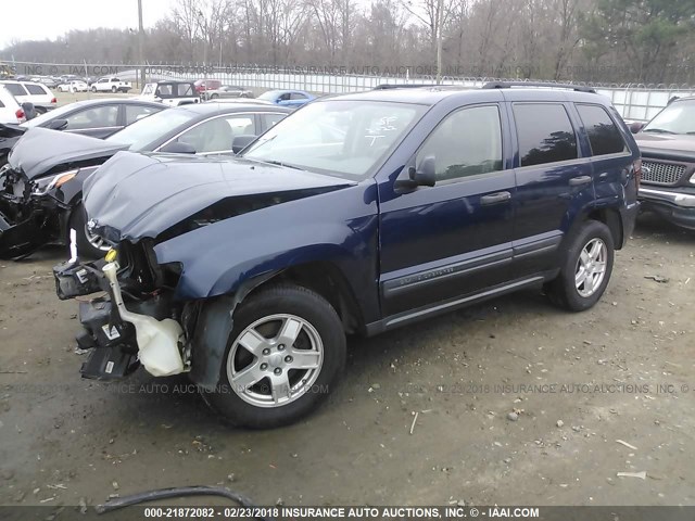 1J4GS48K15C677077 - 2005 JEEP GRAND CHEROKEE LAREDO/COLUMBIA/FREEDOM BLUE photo 2