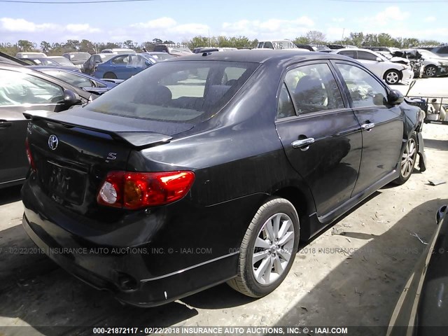 1NXBU4EE7AZ259521 - 2010 TOYOTA COROLLA S/LE/XLE BLACK photo 4