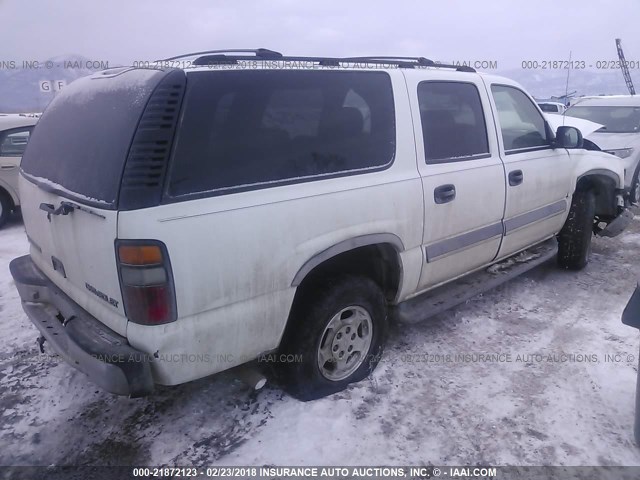 1GNFK16Z84J180416 - 2004 CHEVROLET SUBURBAN K1500 WHITE photo 4