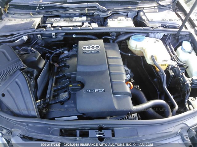 WAUDF78E78A063155 - 2008 AUDI A4 2.0T QUATTRO BLACK photo 10