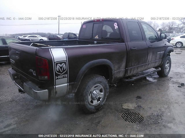 3D7KU28D54G220368 - 2004 DODGE RAM 2500 ST/SLT 勃艮第红 照片 4