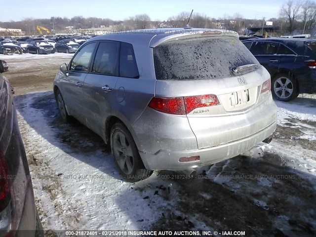 5J8TB18548A003987 - 2008 ACURA RDX TECHNOLOGY SILVER photo 3