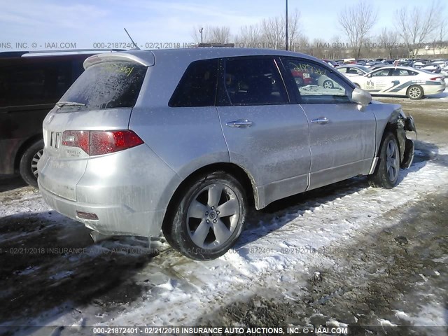 5J8TB18548A003987 - 2008 ACURA RDX TECHNOLOGY SILVER photo 4