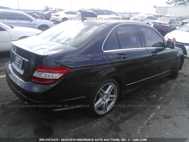 WDDGF56X18R026649 - 2008 MERCEDES-BENZ C 350 BLACK photo 4