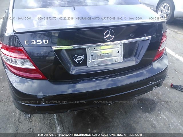 WDDGF56X18R026649 - 2008 MERCEDES-BENZ C 350 BLACK photo 6