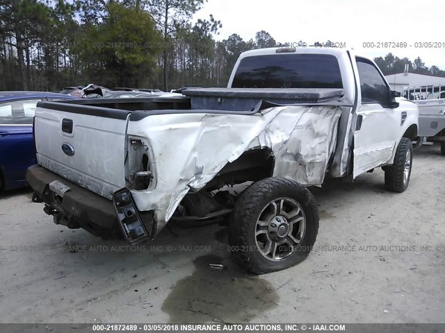 1FTWF31R48ED80076 - 2008 FORD F350 SRW SUPER DUTY WHITE photo 4