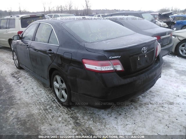 4T1BK3EKXBU118868 - 2011 TOYOTA CAMRY SE/LE/XLE BLACK photo 3