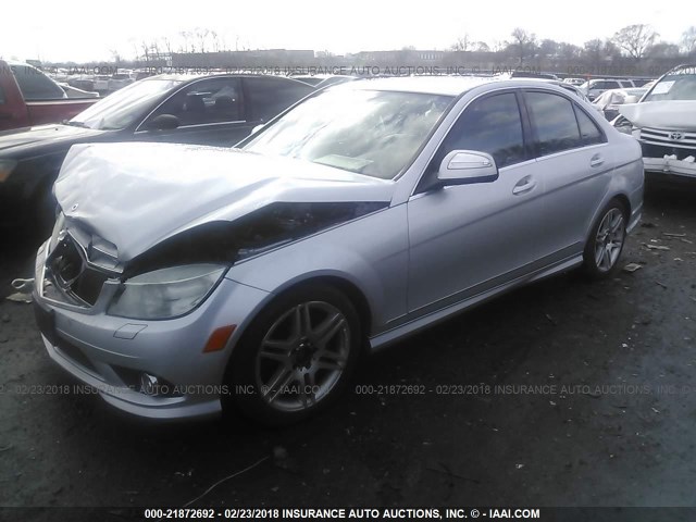 WDDGF56X98F185159 - 2008 MERCEDES-BENZ C 350 SILVER photo 2