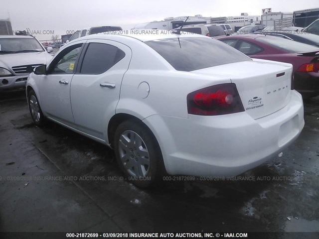 1B3BD4FB5BN587767 - 2011 DODGE AVENGER EXPRESS 白色 照片 3