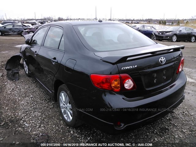 2T1BU4EE8AC452892 - 2010 TOYOTA COROLLA S/LE/XLE BLACK photo 3