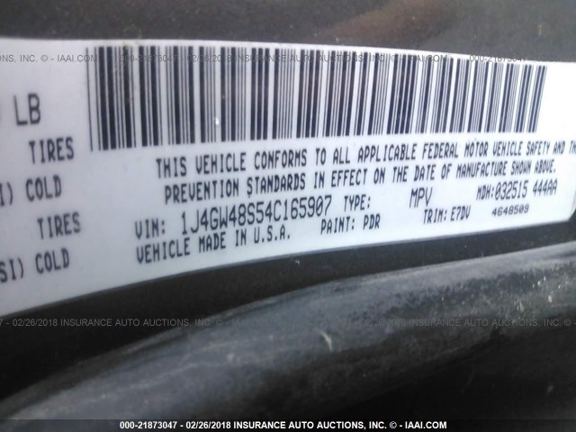 1J4GW48S54C165907 - 2004 JEEP GRAND CHEROKEE LAREDO/COLUMBIA/FREEDOM 灰色 照片 9