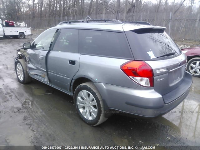 4S4BP66C897334592 - 2009 SUBARU OUTBACK 2.5I LIMITED GRAY photo 3