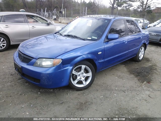 JM1BJ225830146810 - 2003 MAZDA PROTEGE DX/LX/ES BLUE photo 2