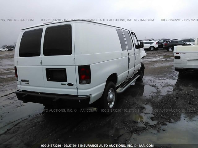 1FTNE2EW1DDA24063 - 2013 FORD ECONOLINE E250 VAN WHITE photo 4