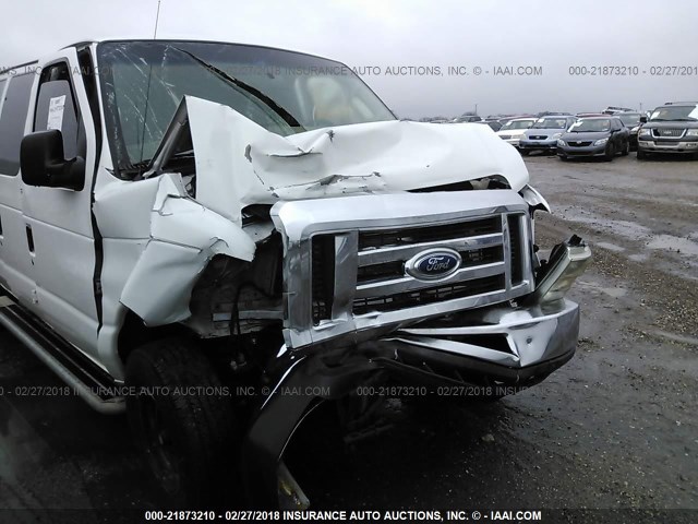 1FTNE2EW1DDA24063 - 2013 FORD ECONOLINE E250 VAN WHITE photo 6