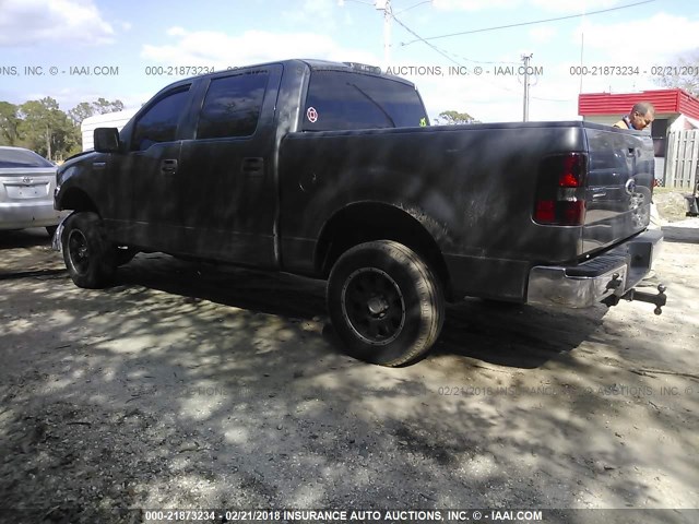 1FTPW14V28FA45264 - 2008 FORD F150 SUPERCREW GRAY photo 3