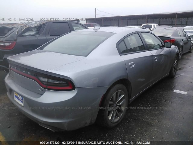 2C3CDXHG7FH857534 - 2015 DODGE CHARGER SXT SILVER photo 4