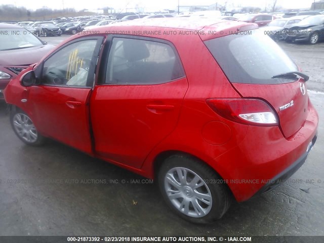 JM1DE1KY1E0171973 - 2014 MAZDA MAZDA2 SPORT RED photo 3