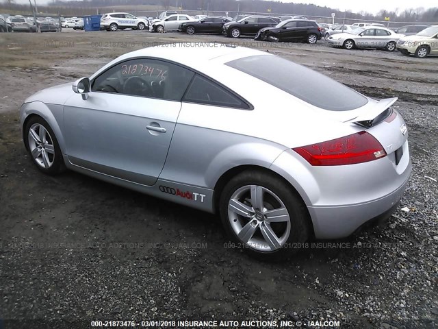 TRUAF38J981001712 - 2008 AUDI TT 2.0T SILVER photo 3