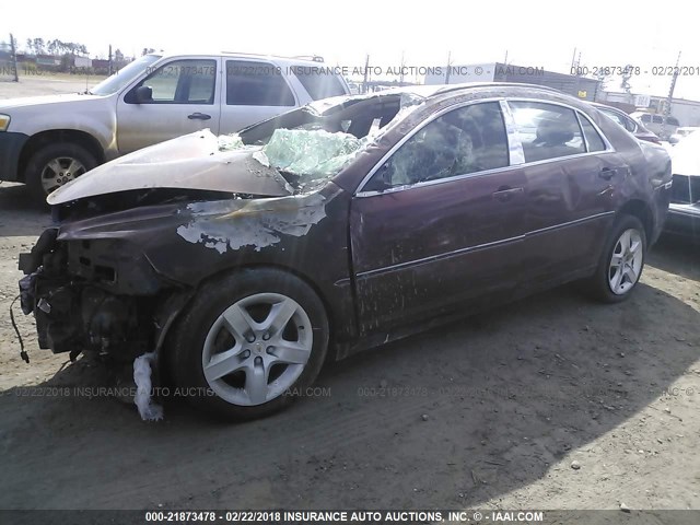 1G1ZA5E09A4117167 - 2010 CHEVROLET MALIBU LS ბურგუნდია ფოტო 2