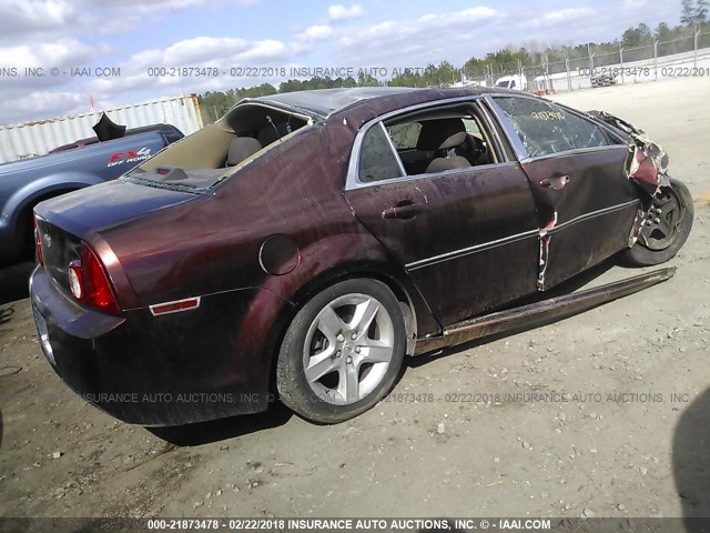 1G1ZA5E09A4117167 - 2010 CHEVROLET MALIBU LS ბურგუნდია ფოტო 4