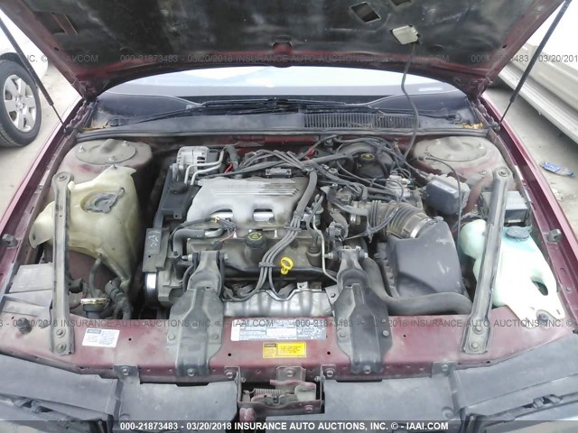 1G2WJ52M2SF309722 - 1995 PONTIAC GRAND PRIX SE RED photo 10