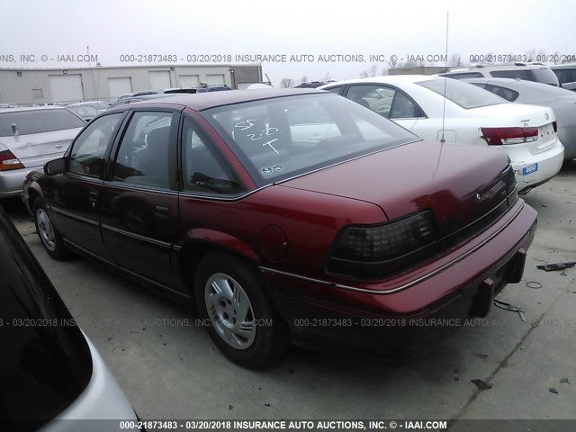 1G2WJ52M2SF309722 - 1995 PONTIAC GRAND PRIX SE RED photo 3