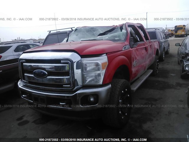 1FT7W2BT9GEB76462 - 2016 FORD F250 SUPER DUTY RED photo 2