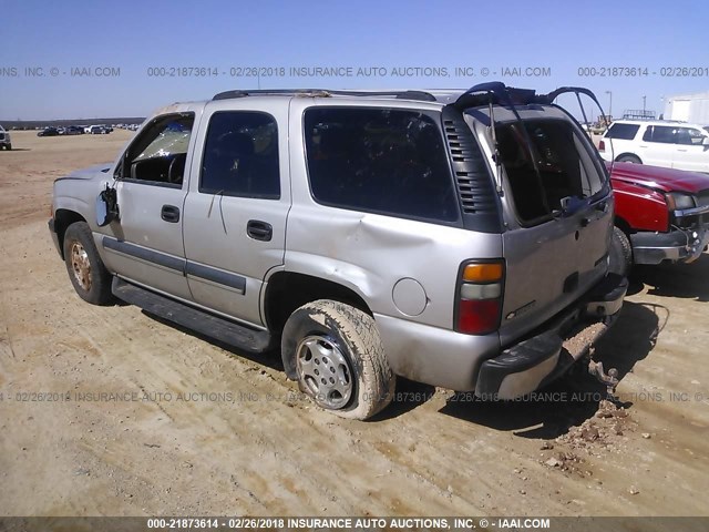 1GNEK13T14R161395 - 2004 CHEVROLET TAHOE K1500 SILVER photo 3