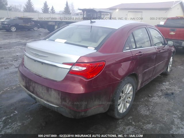 1C3CCBBB5CN207848 - 2012 CHRYSLER 200 TOURING RED photo 4