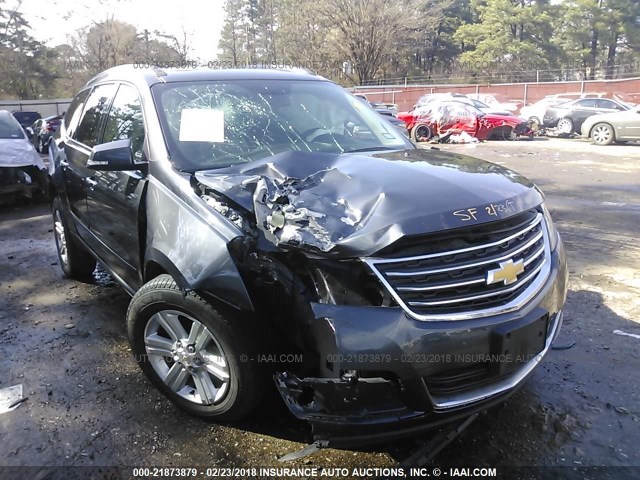 1GNKVJKD3DJ268404 - 2013 CHEVROLET TRAVERSE LT BLUE photo 1