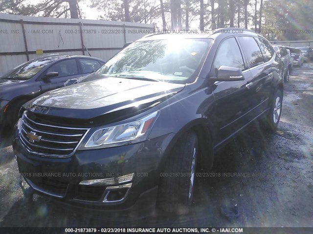 1GNKVJKD3DJ268404 - 2013 CHEVROLET TRAVERSE LT BLUE photo 2