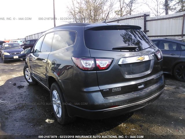 1GNKVJKD3DJ268404 - 2013 CHEVROLET TRAVERSE LT BLUE photo 3