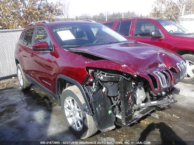 1C4PJMCB9FW698579 - 2015 JEEP CHEROKEE LATITUDE RED photo 1