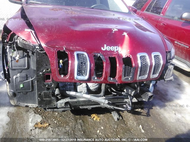 1C4PJMCB9FW698579 - 2015 JEEP CHEROKEE LATITUDE RED photo 6