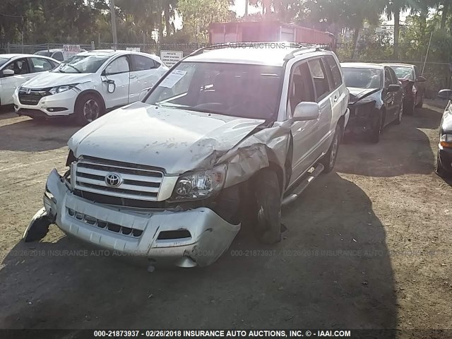 JTEEP21A160162454 - 2006 TOYOTA HIGHLANDER LIMITED SILVER photo 2