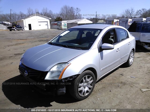 3N1AB6AP6BL658122 - 2011 NISSAN SENTRA 2.0/2.0S/SR/2.0SL SILVER photo 2