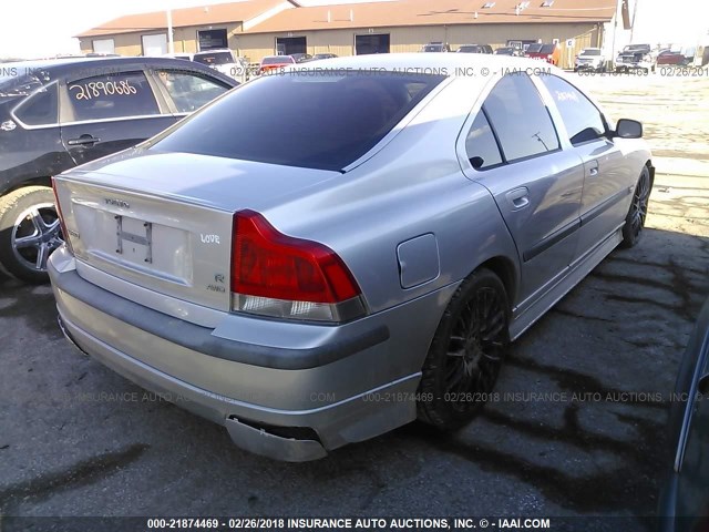 YV1RH52Y542417764 - 2004 VOLVO S60 R SILVER photo 4