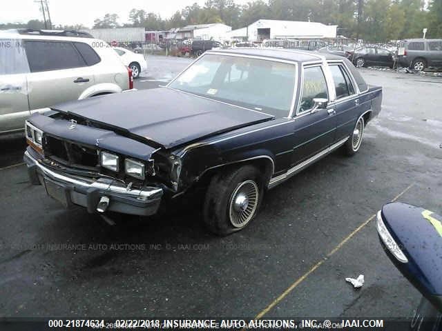 2FACP74F9LX166495 - 1990 FORD CROWN VICTORIA LX BLUE photo 2